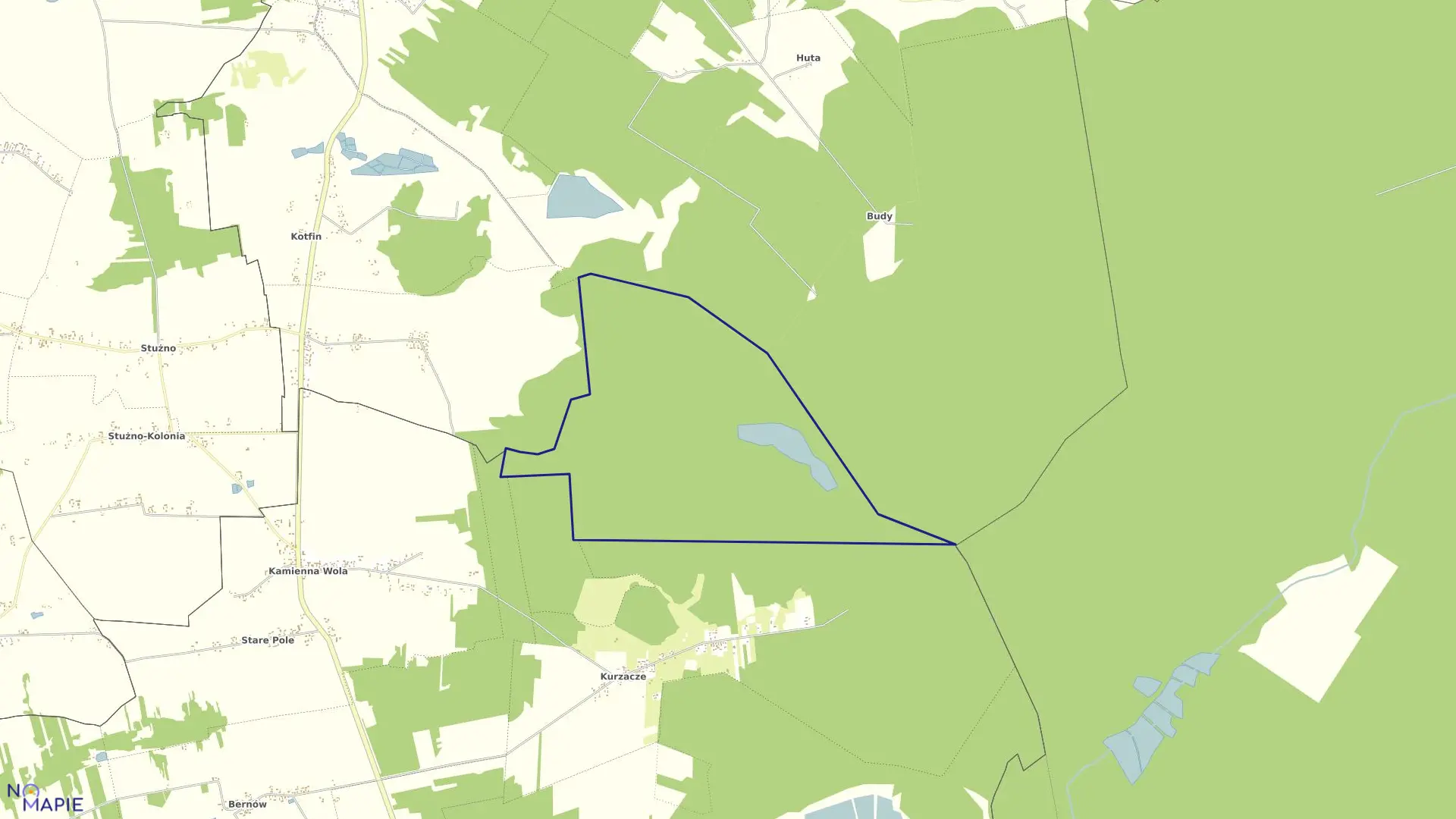 Mapa obrębu STUŻNO KOLONIA gmina Gielniów